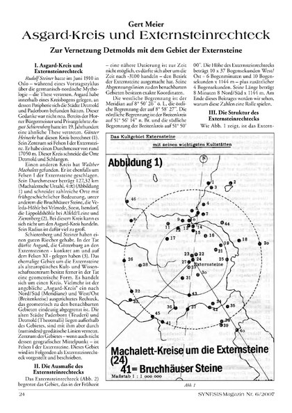 Asgard-Kreis und Externsteinrechteck – Zur Vernetzung Detmolds mit dem Gebiet der Externsteine