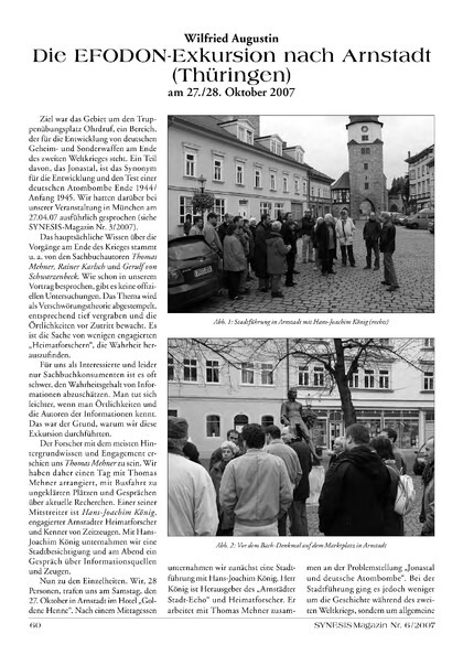 Die EFODON-Exkursion nach Arnstadt (Thüringen)