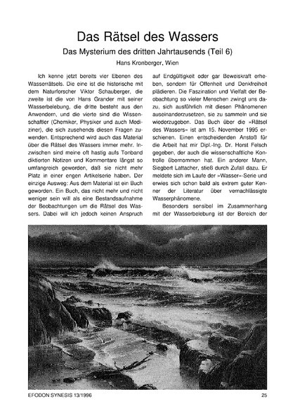 Das Rätsel des Wassers, Teil 6