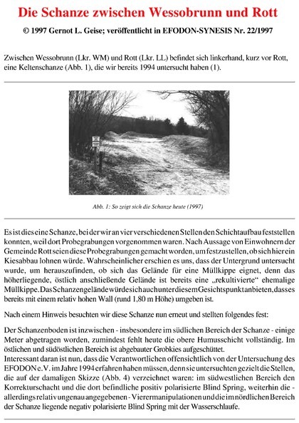 Keltenschanzen-Report: Die Schanze zwischen Wessobrunn und Rott