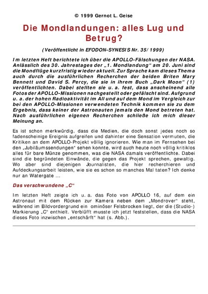 Die Mondlandungen: alles Lug und Betrug?