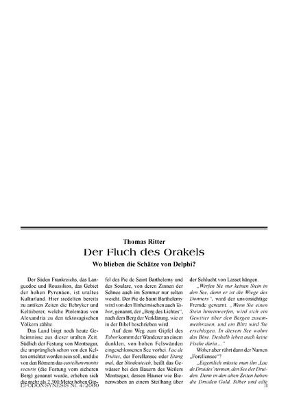 Der Fluch des Orakels