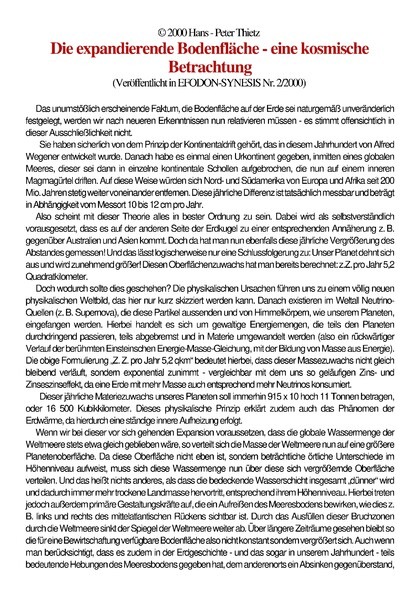 Die expandierende Bodenfläche