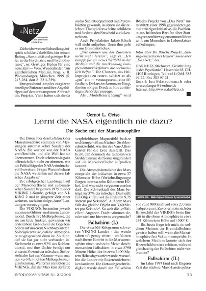 Lernt die NASA eigentlich nie dazu? Die Sache mit der Marsatmosphäre