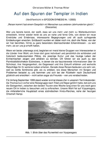 Auf den Spuren d. Templer in Indien