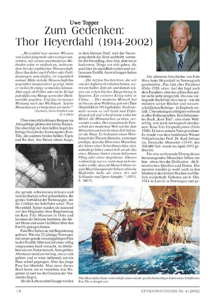 Zum Gedenken: Thor Heyerdahl (1914-2002) 