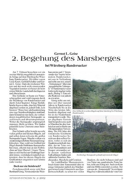 Die 2. Begehung des Marsberges bei Würzburg-Randersacker