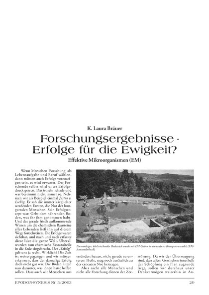 Forschungsergebnisse – Erfolge für die Ewigkeit?