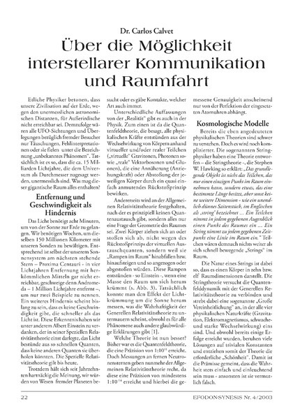 Über die Möglichkeit interstellarer Kommunikation und Raumfahrt