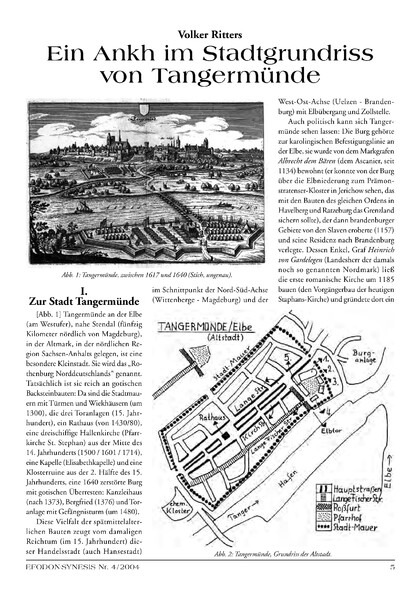 Ein Ankh im Stadtgrundriss von Tangermünde