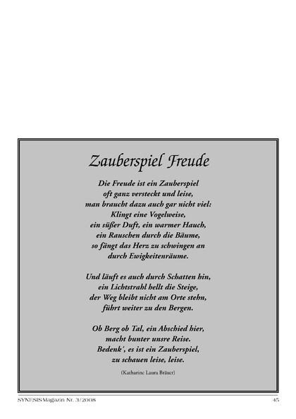 Zauberspiel Freude