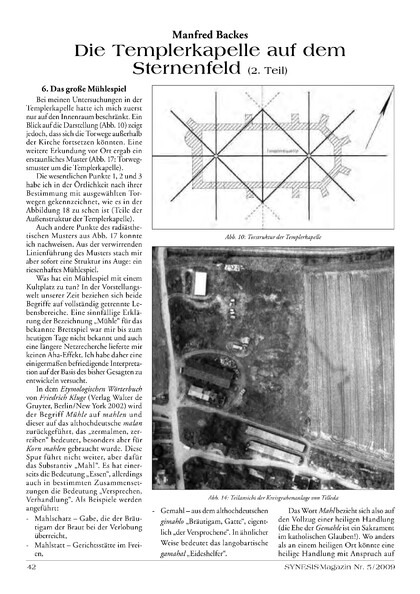 Die Templerkapelle auf dem Sternenfeld (2. Teil)