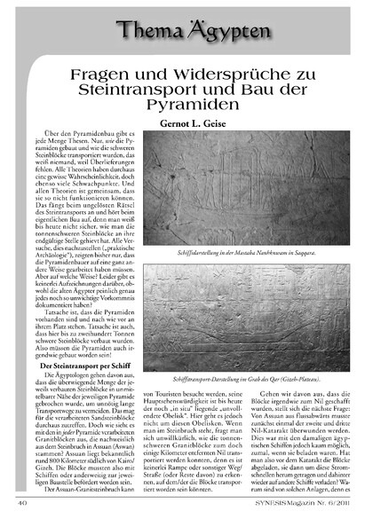 Steintransport und Bau der Pyramiden