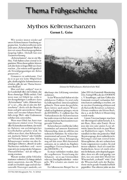 Mythos Keltenschanzen
