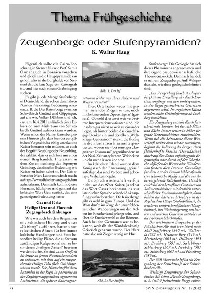 Zeugenberge oder Stufenpyramiden?