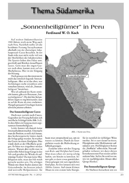 „Sonnenheiligtümer“ in Peru