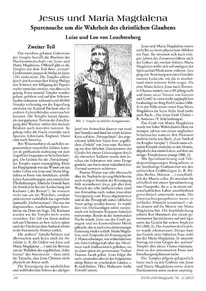 Jesus und Maria Magdalena – Spurensuche um die Wahrheit des christlichen Glaubens (Teil 2)