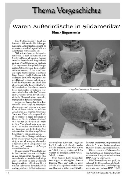 Waren Außerirdische in Südamerika? (Elmar Jürgensmeier)
