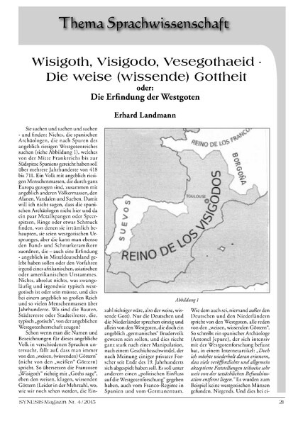 Die Erfindung der Westgoten (Erhard Landmann)