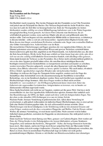 Nick Redfern: „Die Pyramiden und das Pentagon“