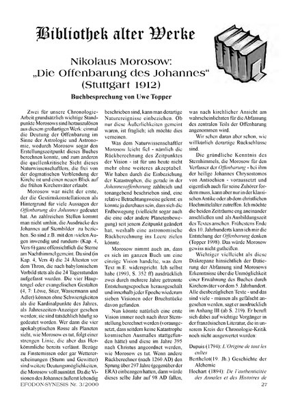 Nikolaus Morosow: “Die Offenbarung des Johannes”