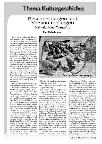 Beschneidungen und Verstümmelungen – Mehr als „Haut Courture“… (Teil 1)