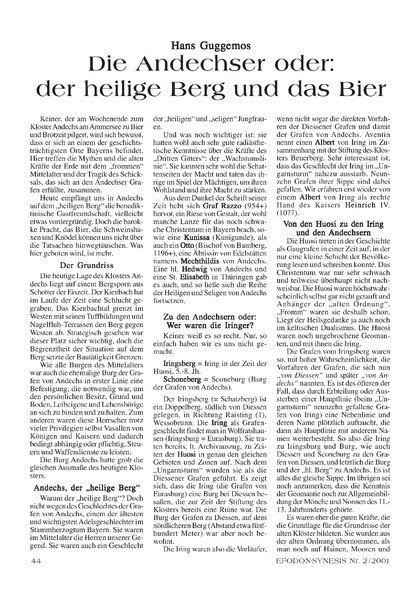 Die Andechser und der „Heilige Berg“  (Andechs und die Huosi, Teil 1)