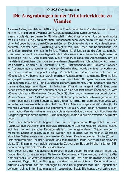 Die Ausgrabungen in der Trinitarierkirche zu Vianden