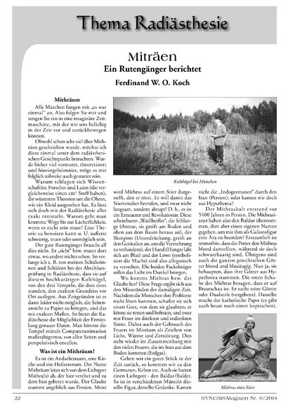 Mithräen – Ein Rutengänger berichtet