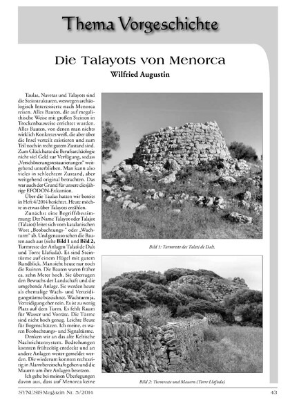 Die Talayots von Menorca