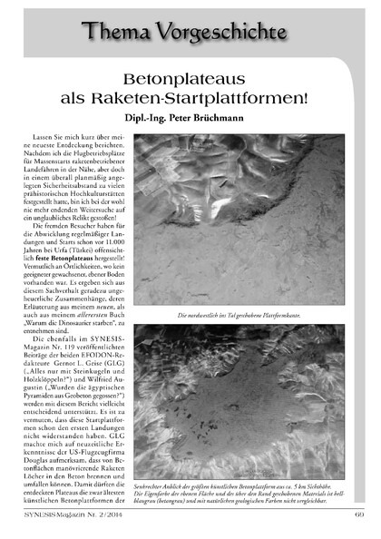 Betonplateaus als Raketen-Startplattformen