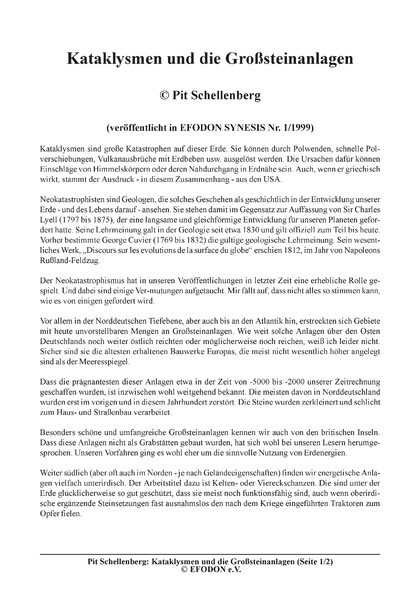 Kataklysmen und die Großsteinanlagen