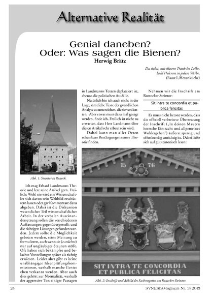 Genial daneben! Oder: Was sagen die Bienen?